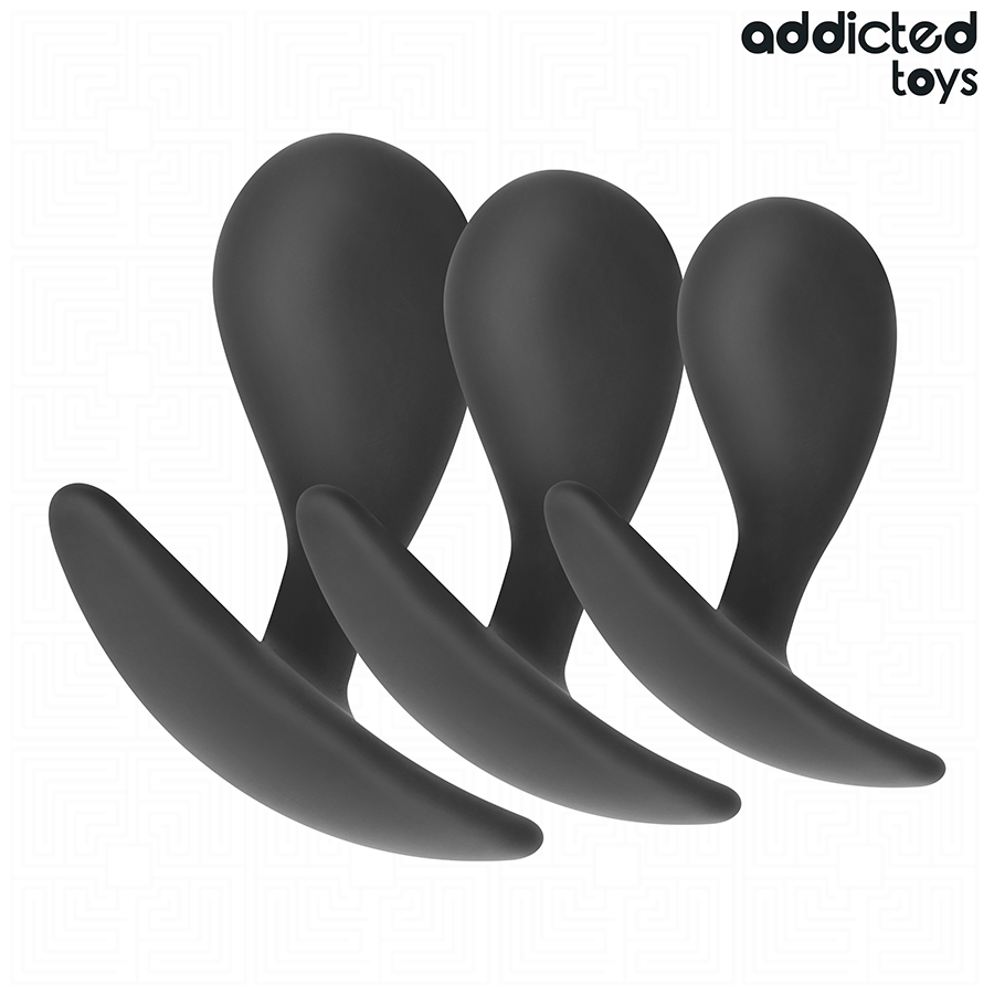 Kit Plug Anale 3 Misure Addicted Toys — Silicone, Progressivo