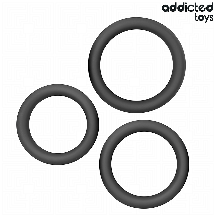 Anelli Fallici in Silicone Addicted Toys — Set 3 Misure