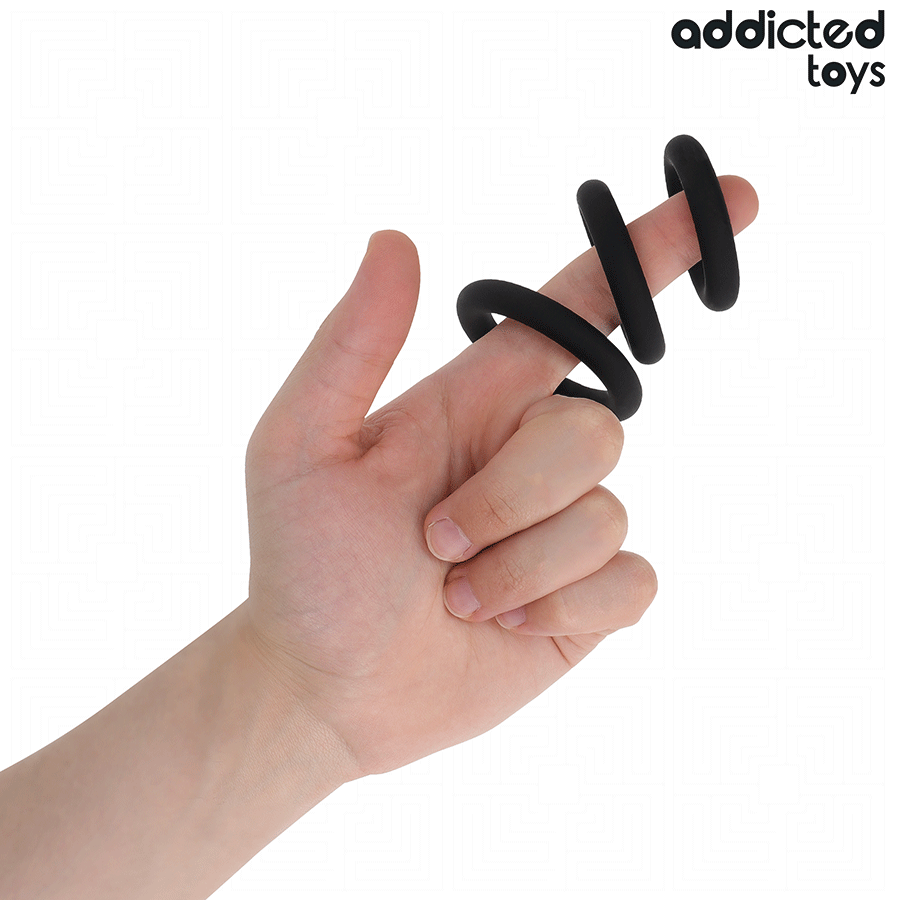 Set Anelli Fallici Silicone Addicted Toys — 3 Misure