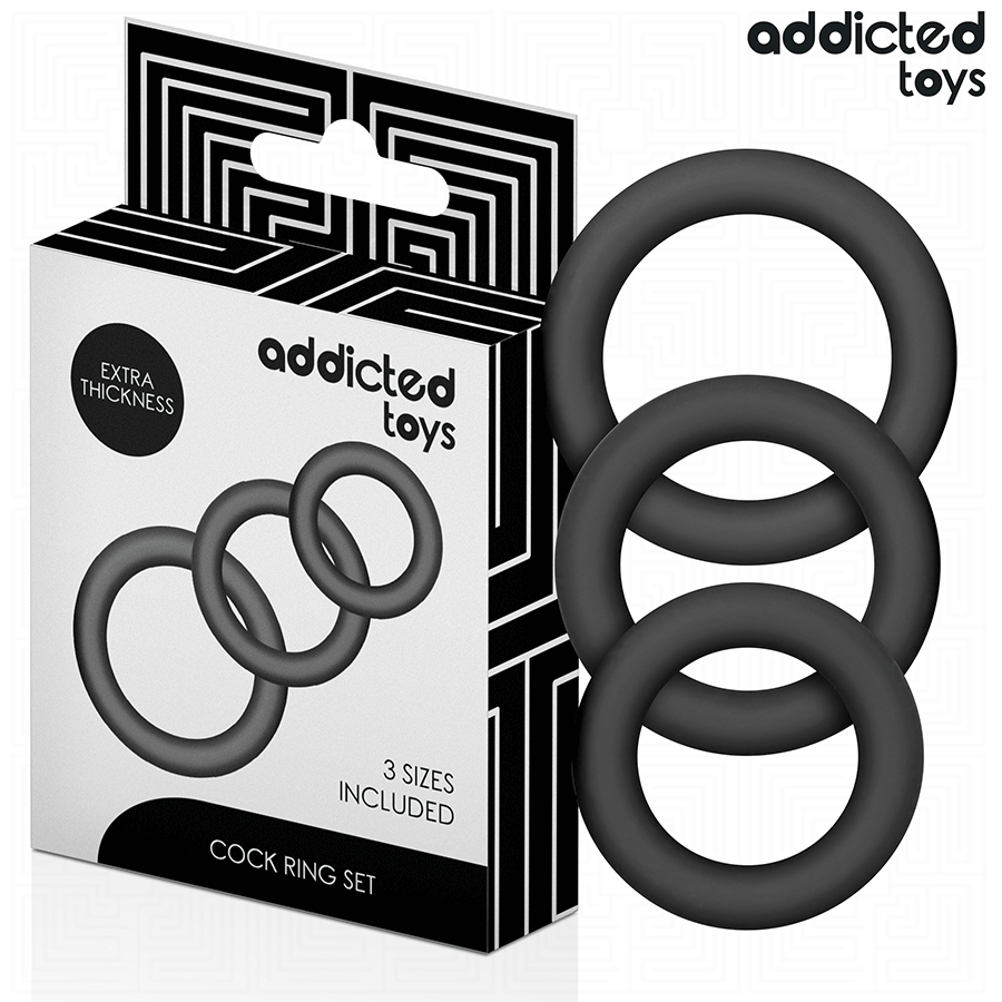 Set Anelli Fallici Silicone Addicted Toys — 3 Misure