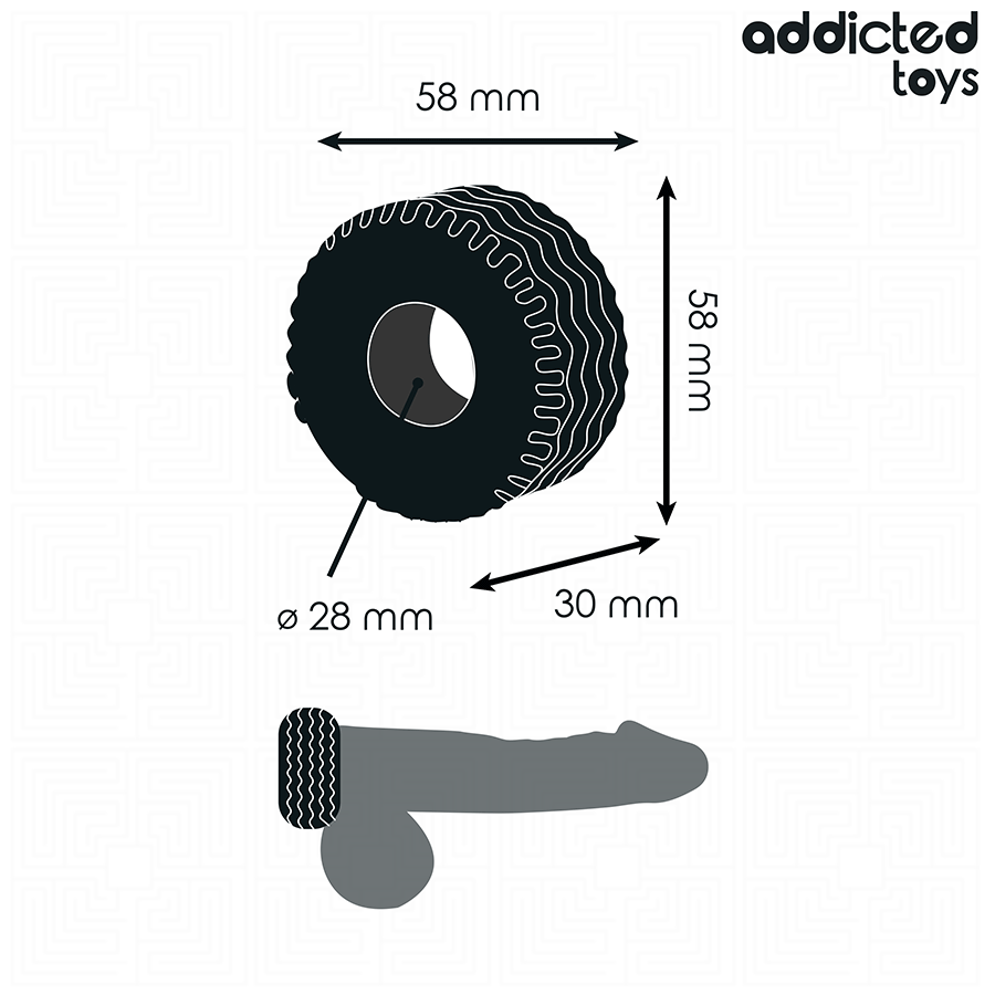 Anello Fallico Extra Spesso Addicted Toys — 58 mm
