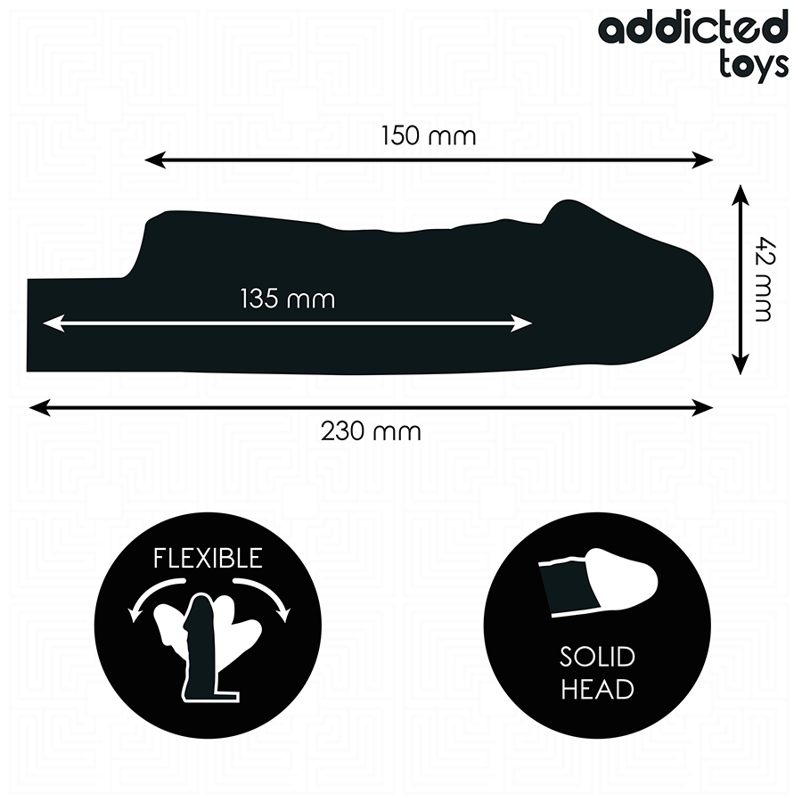 Guaina Fallica Addicted Toys Penis Extender — Taglia S, 23 cm