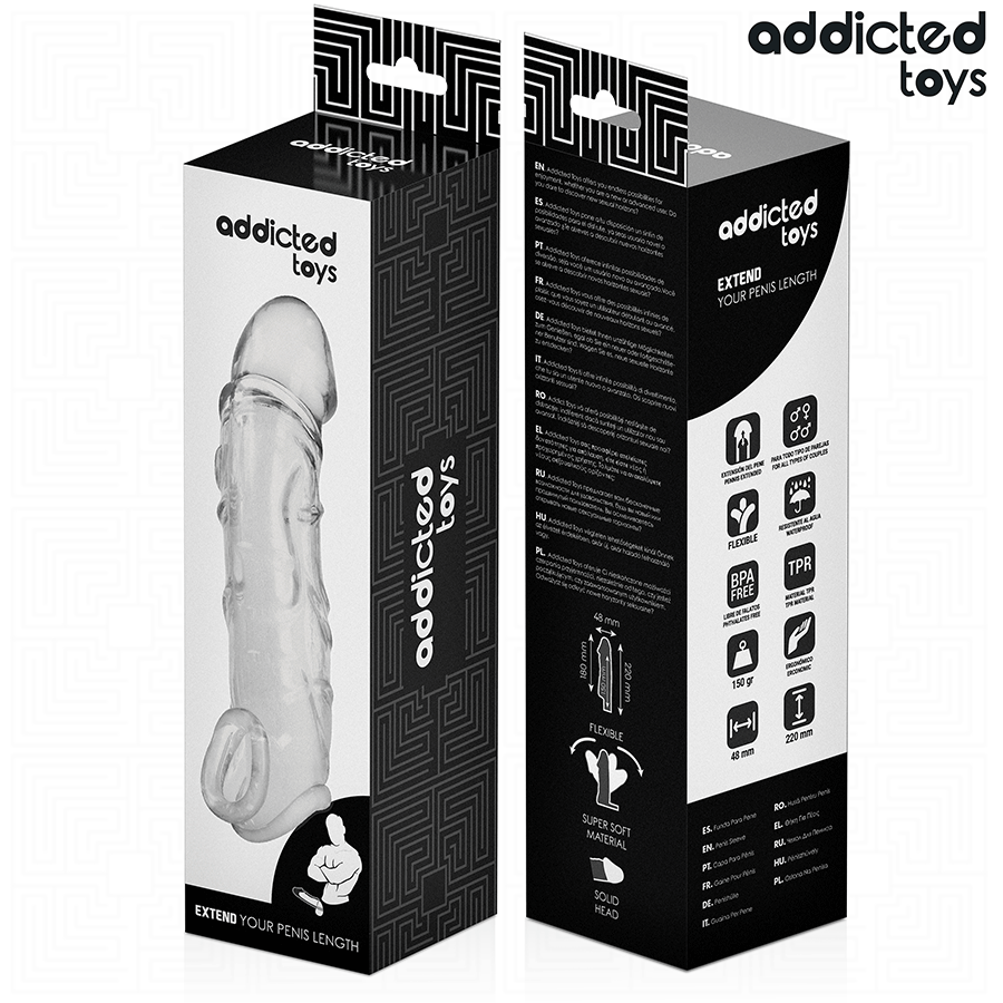 Guaina Fallica Estensore Addicted Toys Penis Extender — 27 cm