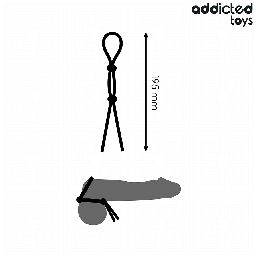 Anello Fallico a Corda Doppia Addicted Toys Double Loop — Silicone