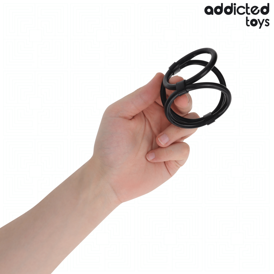 Anello Fallico Triplo Addicted Toys Triple Cock Ring