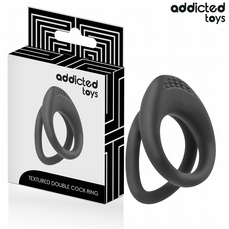 Anello Fallico Doppio Addicted Toys — Texture, Prolunga Erezione
