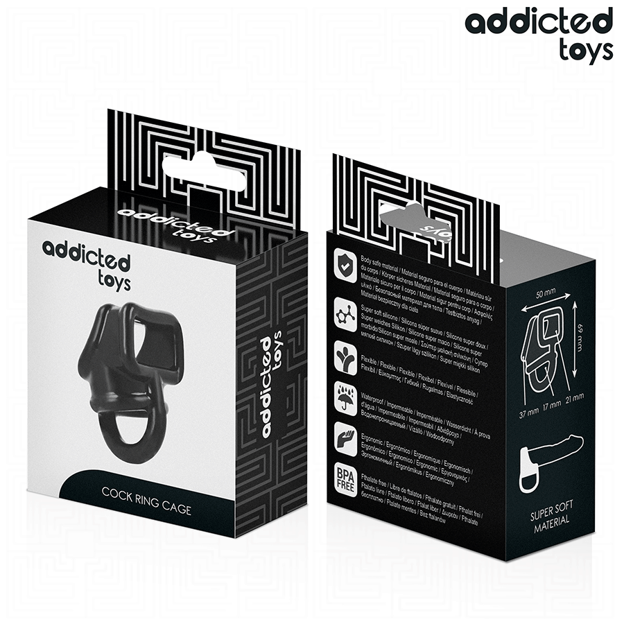 Anello Fallico per Gabbia Pene Addicted Toys — Accessorio BDSM