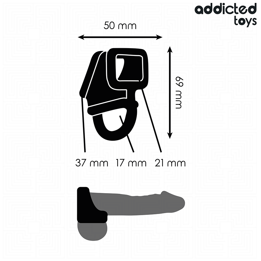 Anello Fallico per Gabbia Pene Addicted Toys — Accessorio BDSM