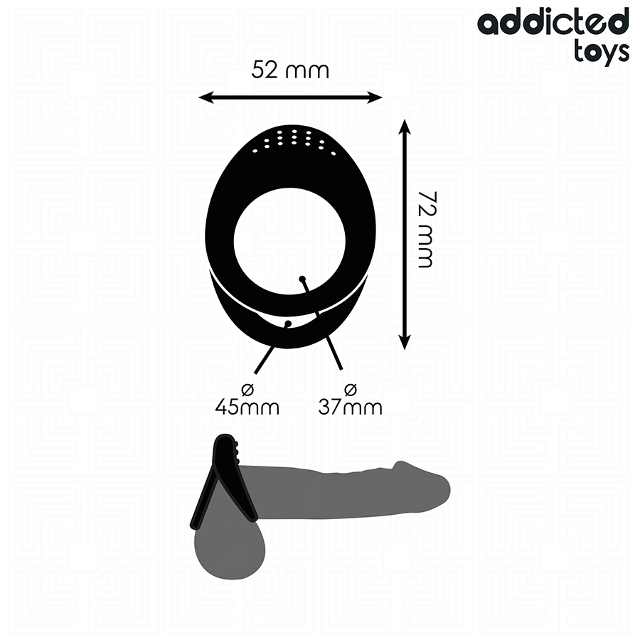 Anello Fallico Doppio Addicted Toys — Texture, Prolunga Erezione