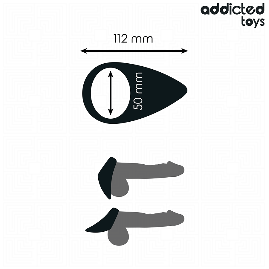 Anello Fallico Addicted Toys — Design a Goccia, 112 mm
