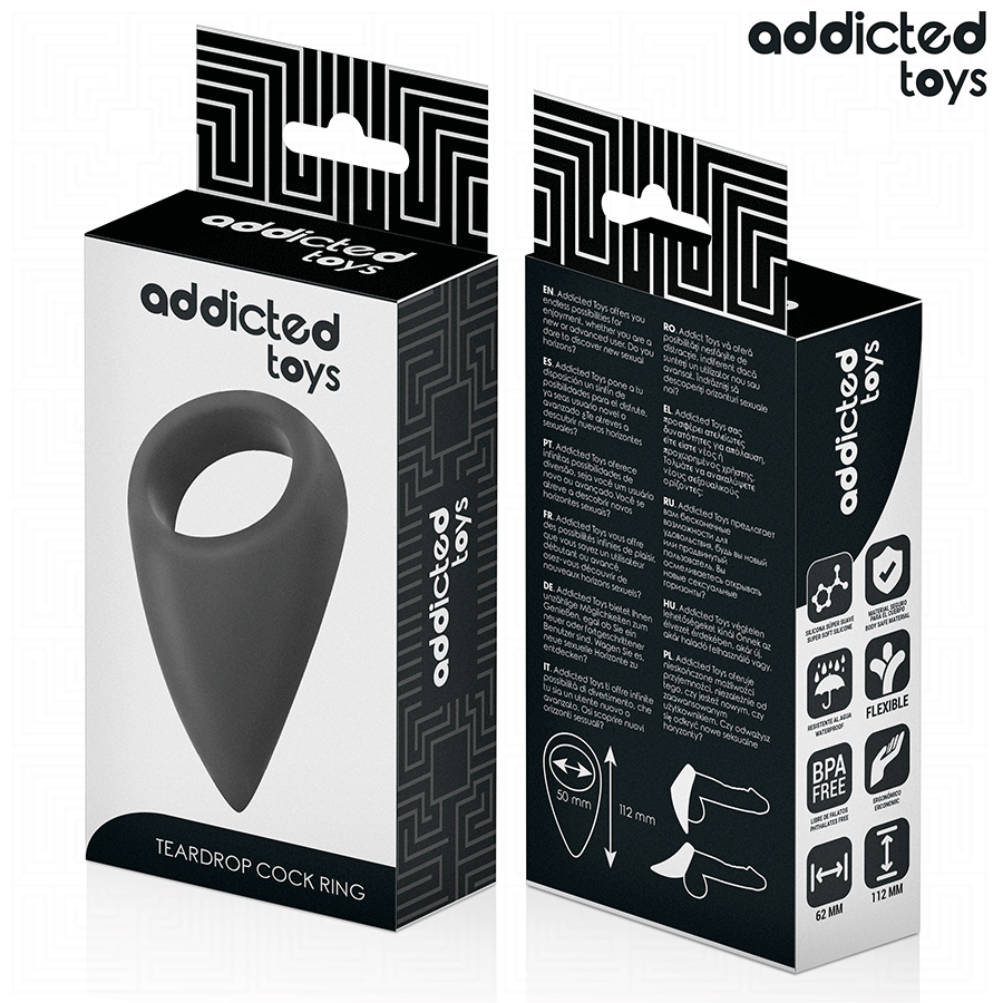 Anello Fallico Addicted Toys — Design a Goccia, 112 mm