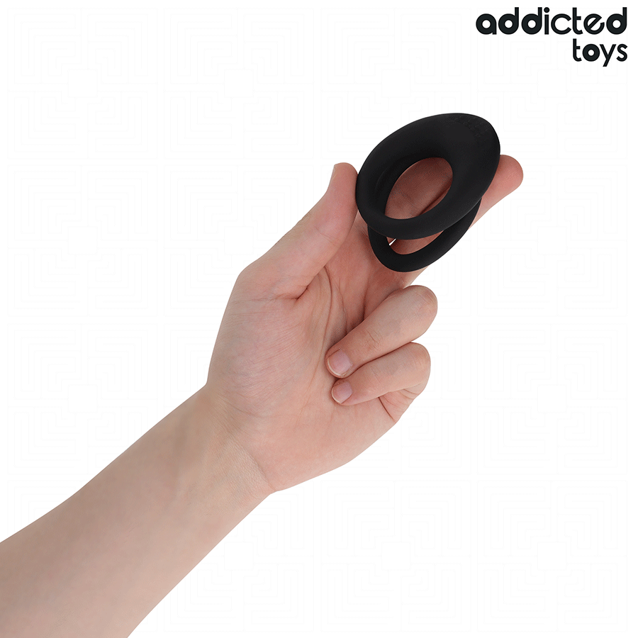 Anello Fallico Doppio Addicted Toys — Texture, Prolunga Erezione