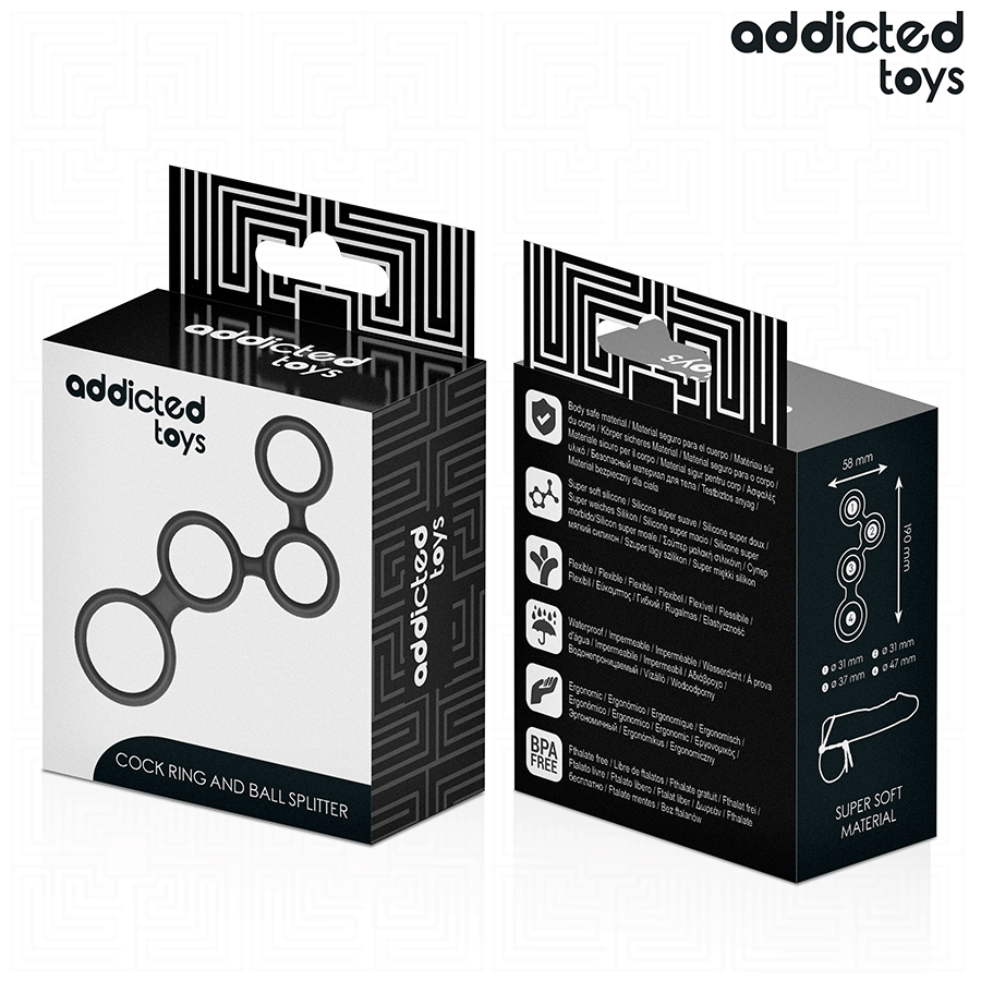 Anello Fallico con Divisore Testicoli Addicted Toys — Multi-Ring