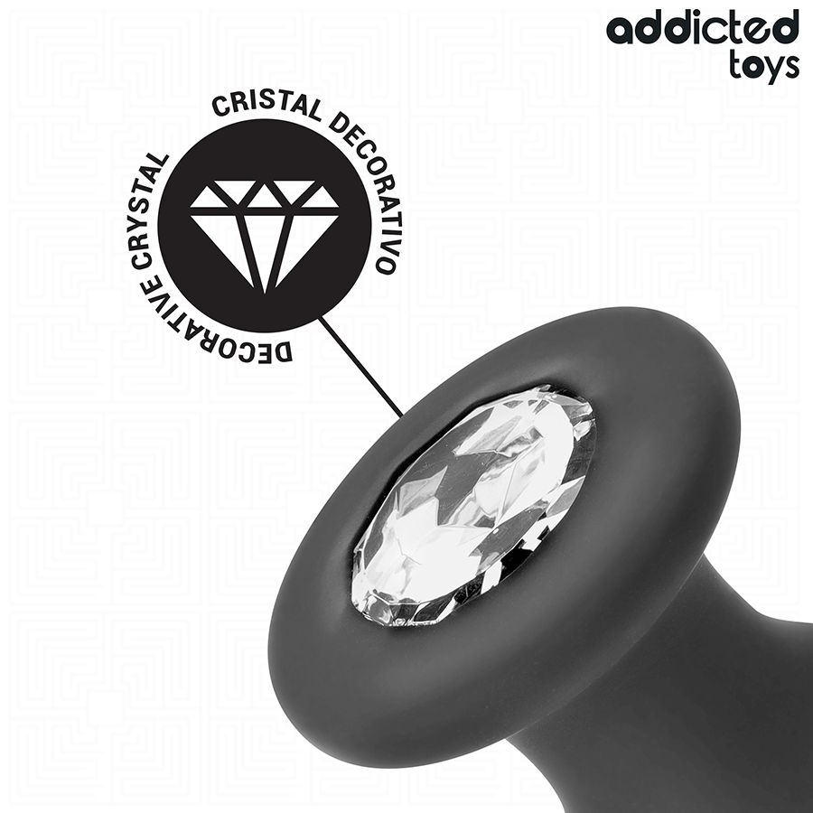 Plug Anale con Gioiello Addicted Toys — Taglia S, 8,8 cm