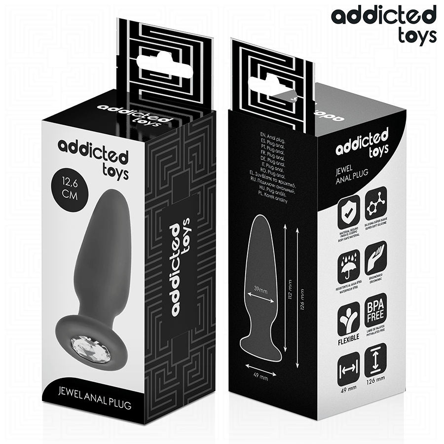 Plug Anale con Gioiello Addicted Toys Carat — Taglia L, 12,6 cm