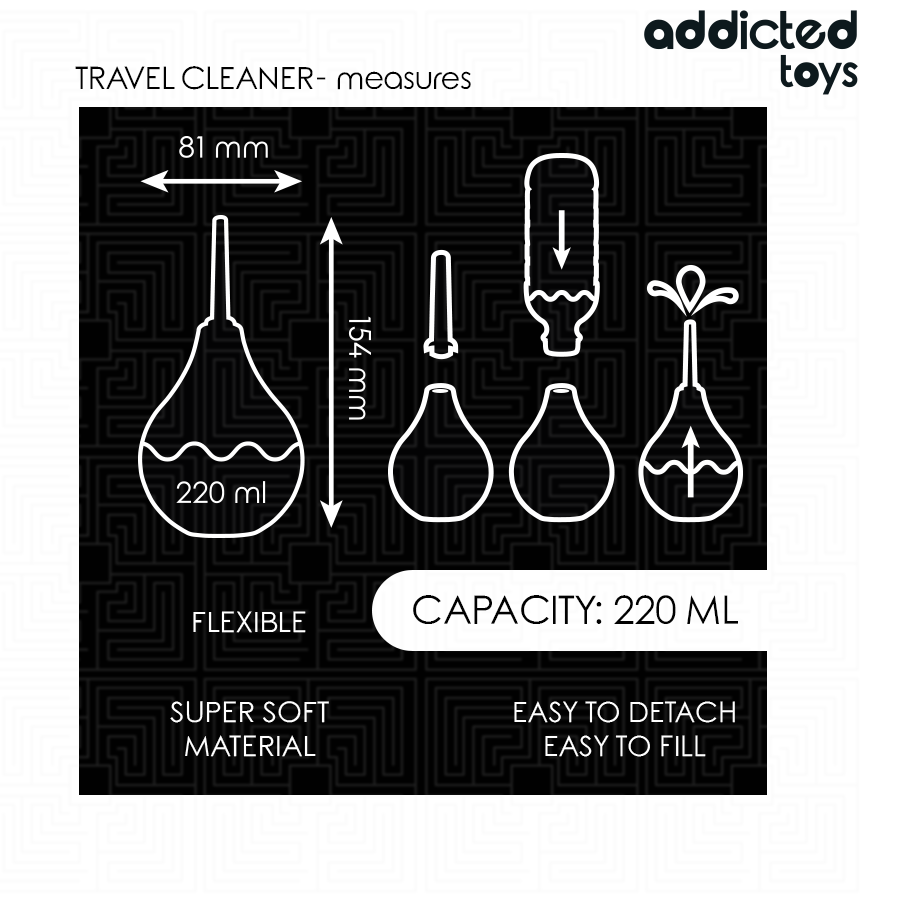Detergente Anale da Viaggio Addicted Toys — Taglia L, 220 ml