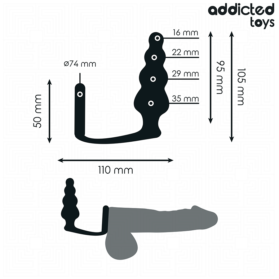 Plug Anale con Anello Testicoli Addicted Toys Model 5