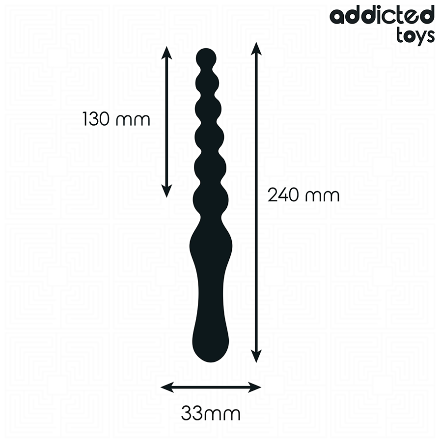 Plug Anale Progressivo Addicted Toys — Silicone, 24 cm