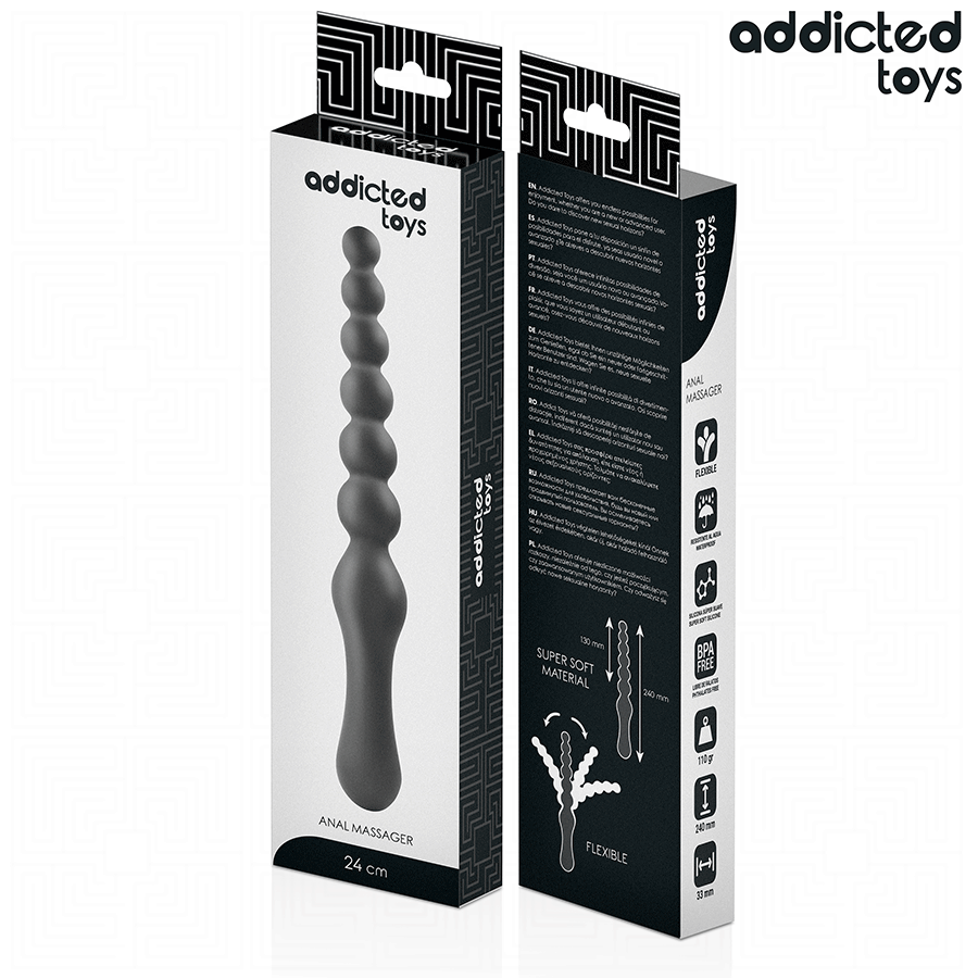 Plug Anale Progressivo Addicted Toys — Silicone, 24 cm
