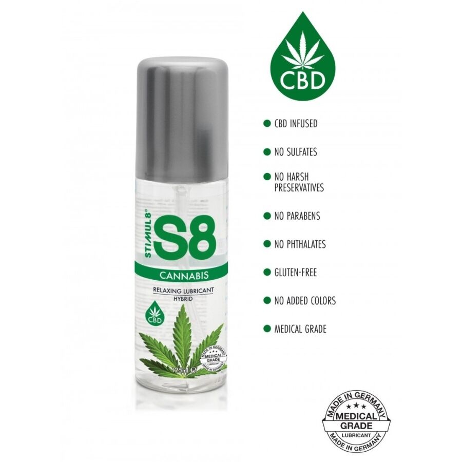 Lubrificante Intimo Ibrido Cannabis Stimul8 S8 — 125 ml