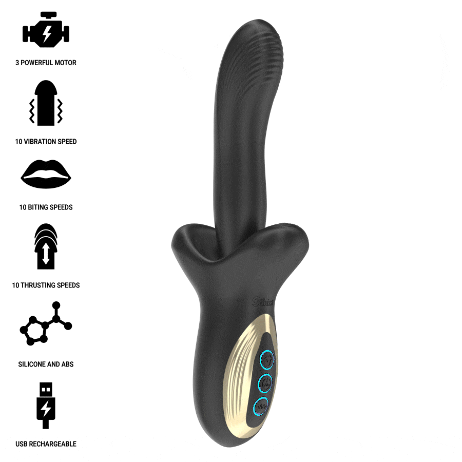 Vibratore Rabbit Rotante con Morso Ibiza Technology — 3 Motori
