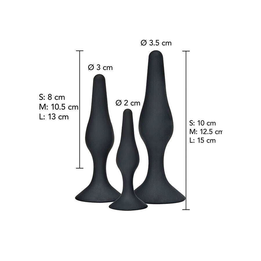 Kit Plug Anale Progressivo Toyjoy Curvy Companions — 3 Pezzi