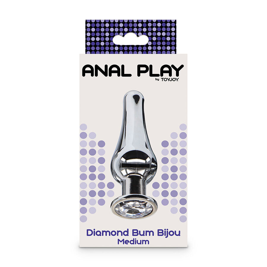 Plug Anale con Gioiello Toyjoy Diamond Bum Bijou — Alluminio M