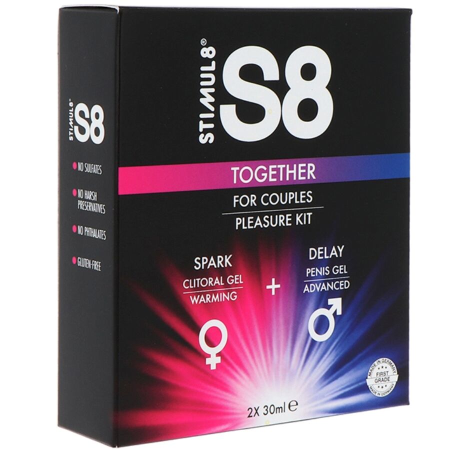 Kit Coppia Gel Stimolante + Ritardante Stimul8 S8 Together — 2x30 ml