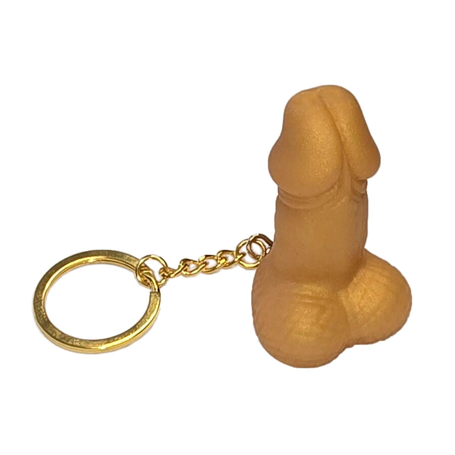 Portachiavi a Forma di Pene con Fischio Diablo Picante — Oro