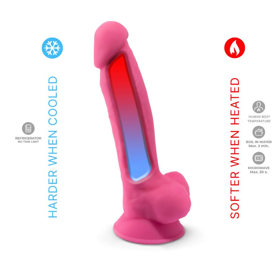 Dildo Realistico SILEXD Modello 1 Silexpan — Rosa Fluorescente