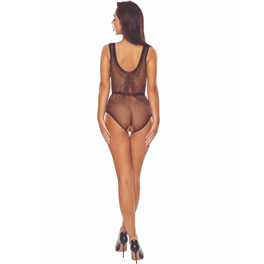 Bodystocking a Griglia Passion BS115 — Nero