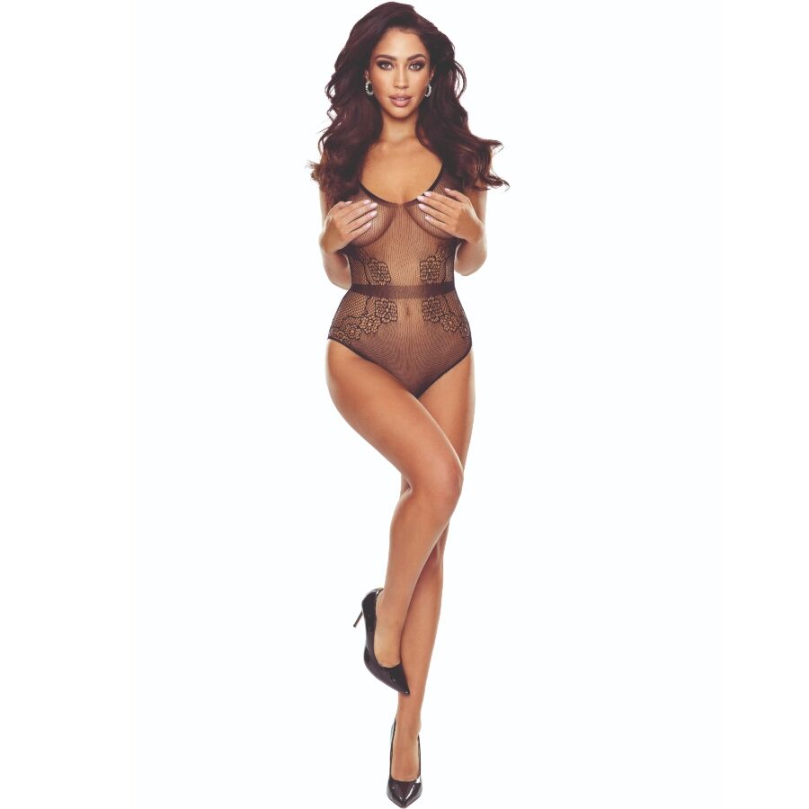 Bodystocking a Griglia Passion BS115 — Nero