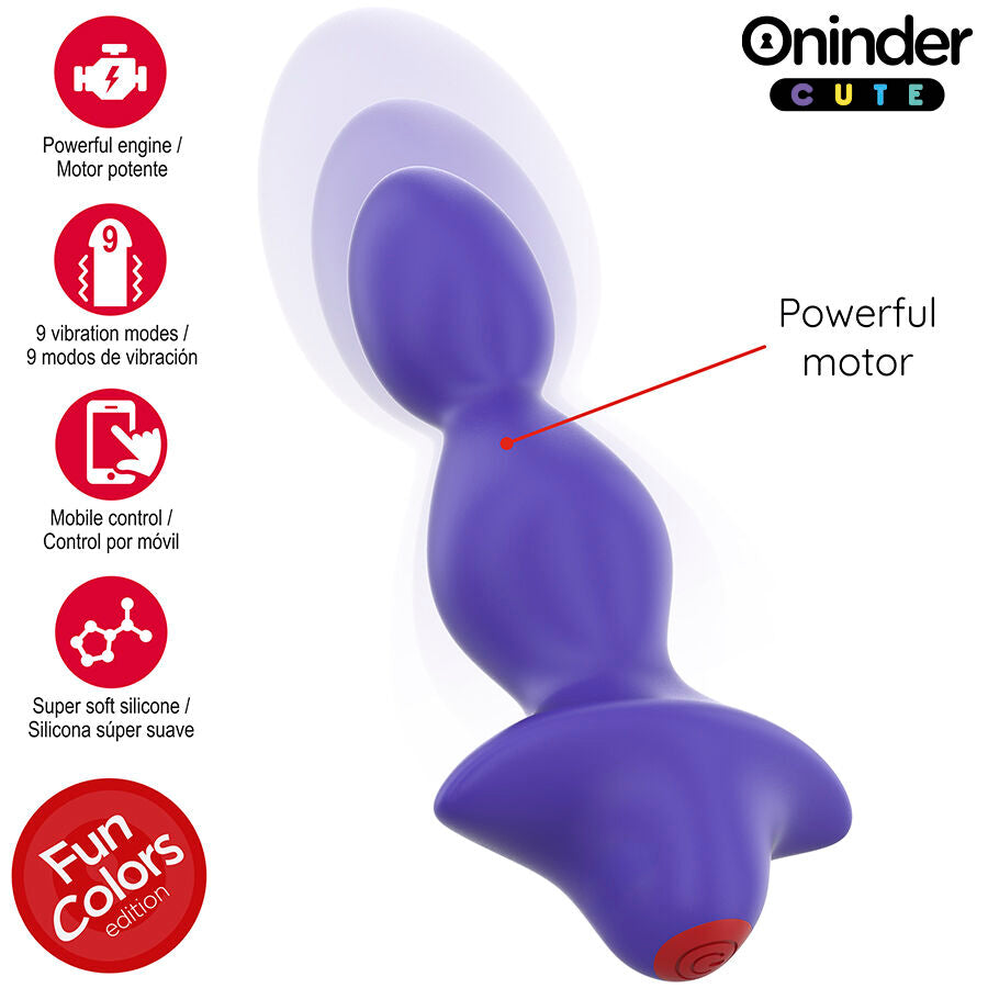 Plug Anale Vibrante con App Oninder Cute — Controllo Remoto