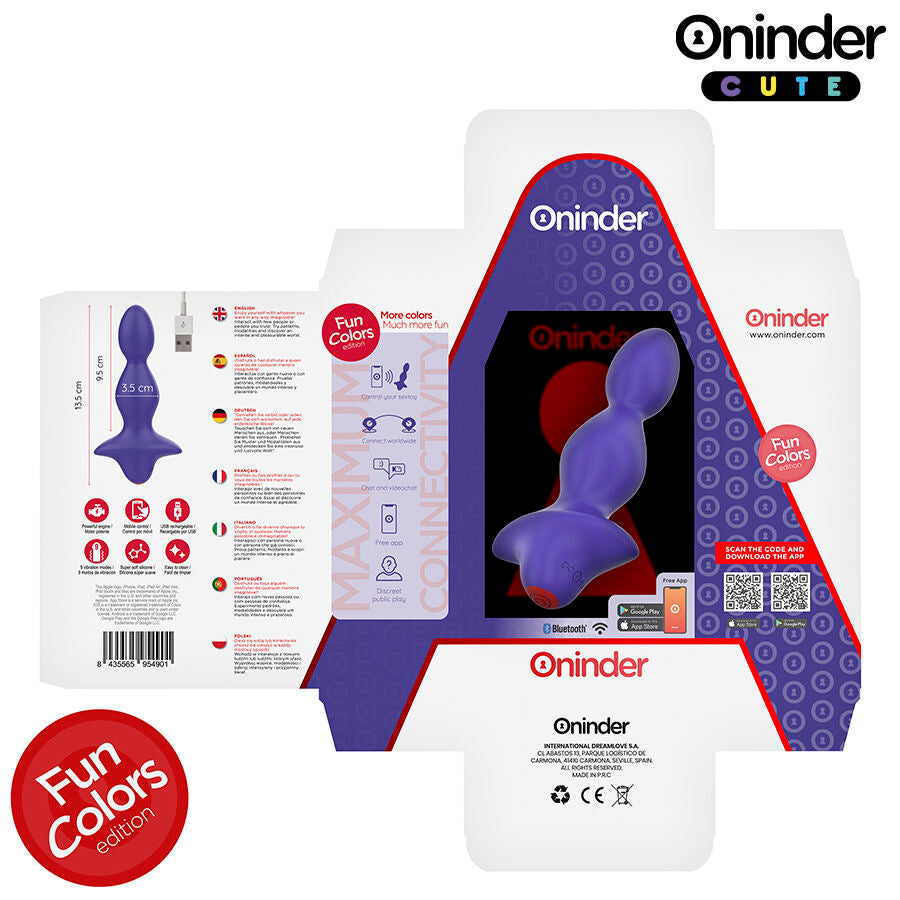 Plug Anale Vibrante con App Oninder Cute — Controllo Remoto