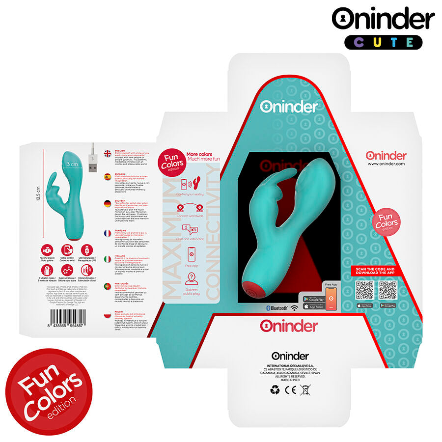 Vibratore Rabbit con App Oninder Cute — Doppia Stimolazione