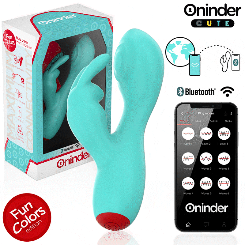 Vibratore Rabbit con App Oninder Cute — Doppia Stimolazione