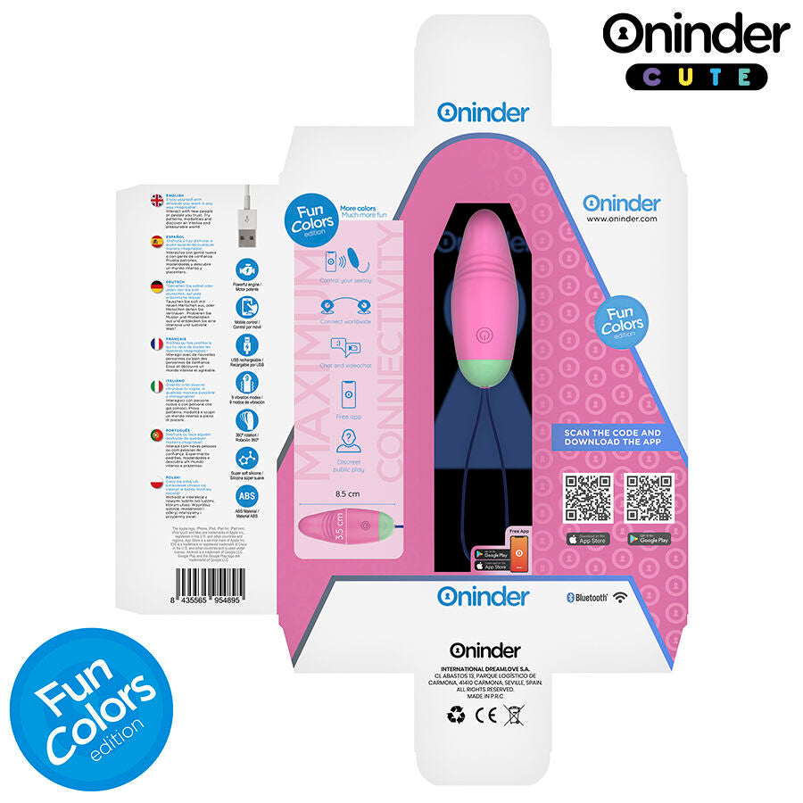 Uovo Vibrante con App Oninder Cute — 9 Modalità, Rotazione 360°