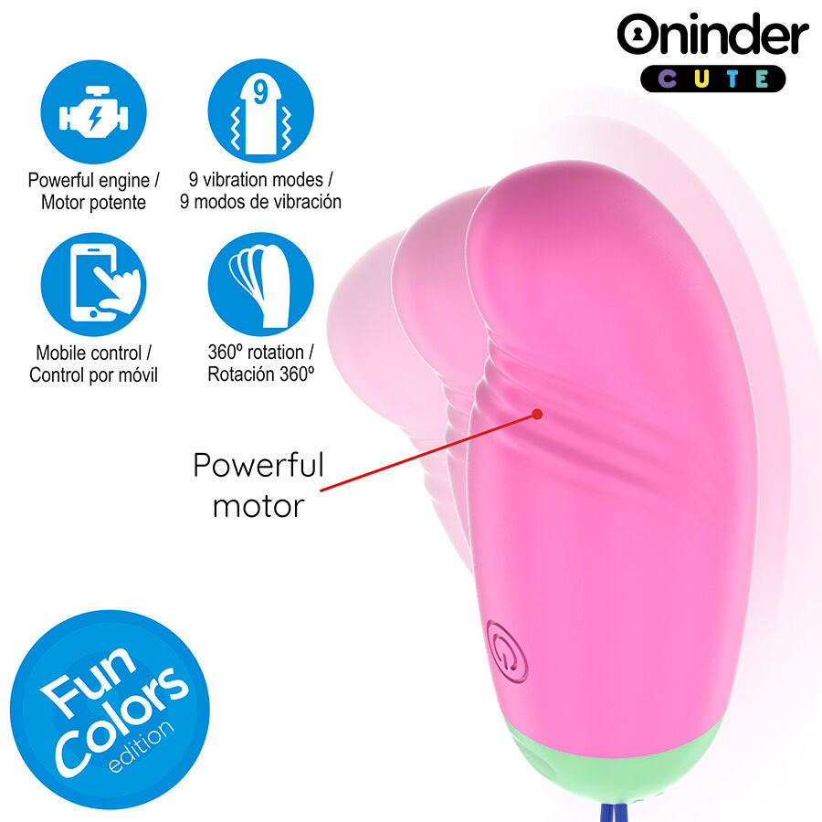 Uovo Vibrante con App Oninder Cute — 9 Modalità, Rotazione 360°