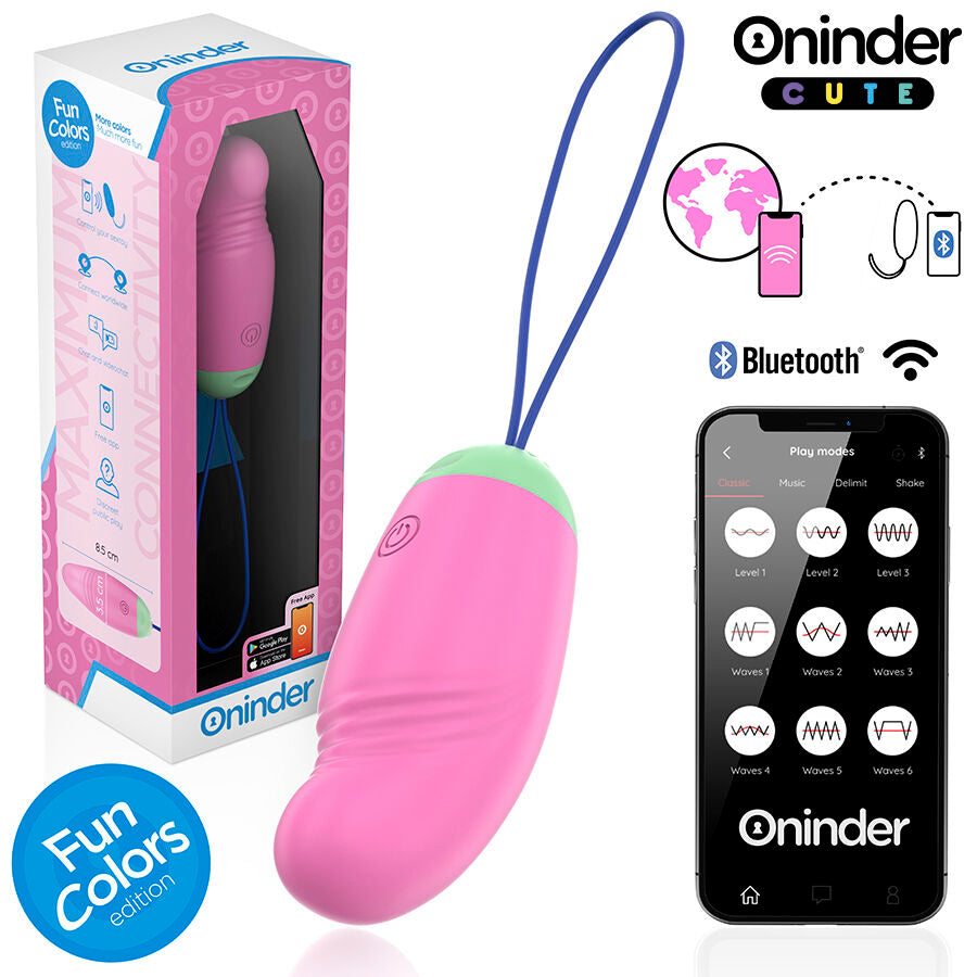 Uovo Vibrante con App Oninder Cute — 9 Modalità, Rotazione 360°