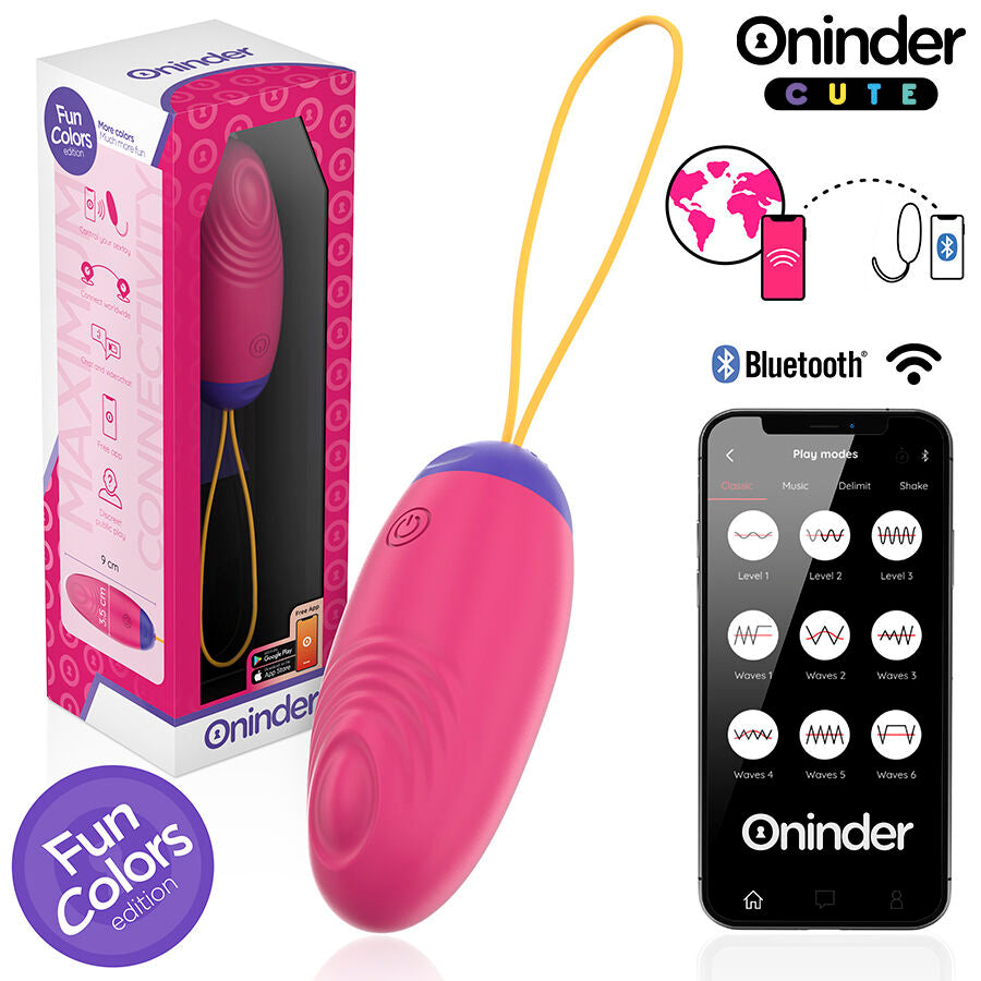 Uovo Vibrante con App Oninder Cute — 9 Modalità, Silicone