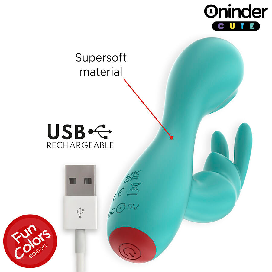 Vibratore Rabbit con App Oninder Cute — Doppia Stimolazione