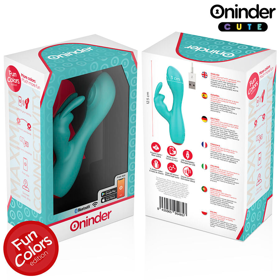 Vibratore Rabbit con App Oninder Cute — Doppia Stimolazione