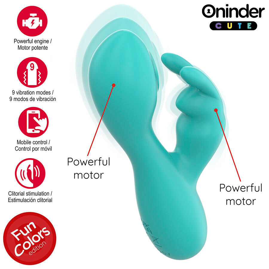 Vibratore Rabbit con App Oninder Cute — Doppia Stimolazione