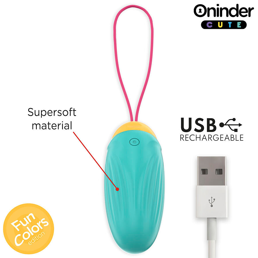 Uovo Vibrante con App Oninder Cute — Perline Rotanti, 9 Modalità