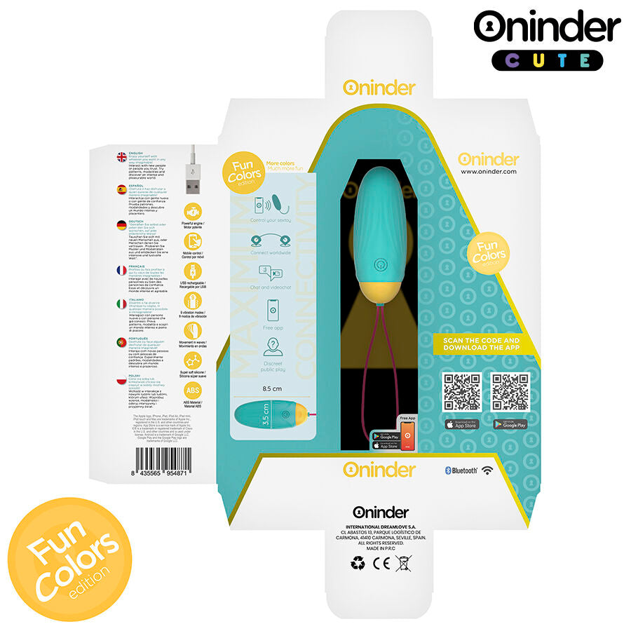 Uovo Vibrante con App Oninder Cute — Perline Rotanti, 9 Modalità