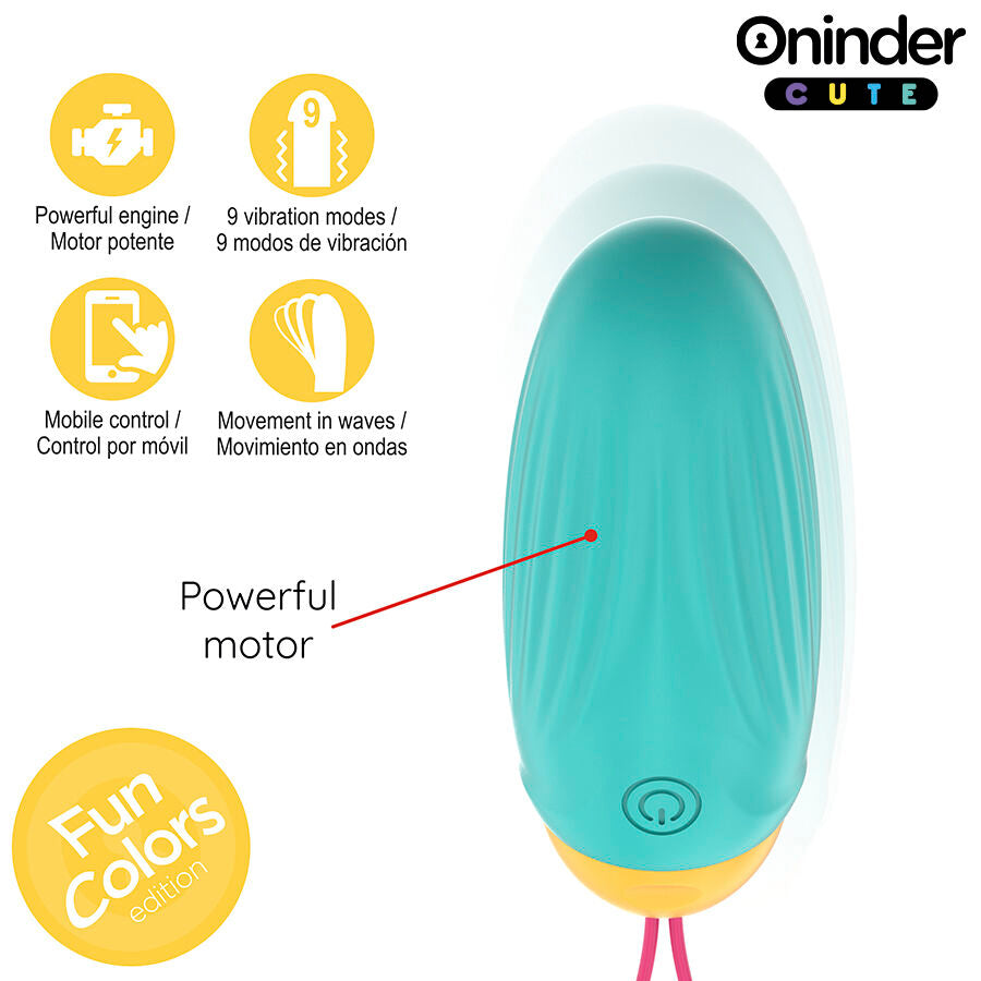 Uovo Vibrante con App Oninder Cute — Perline Rotanti, 9 Modalità