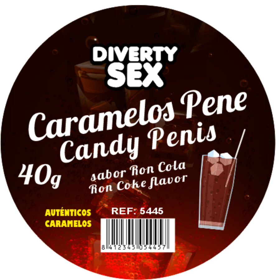 Caramelle a Forma di Pene Diablo Picante — Gusto Rum Cola, 20 pz