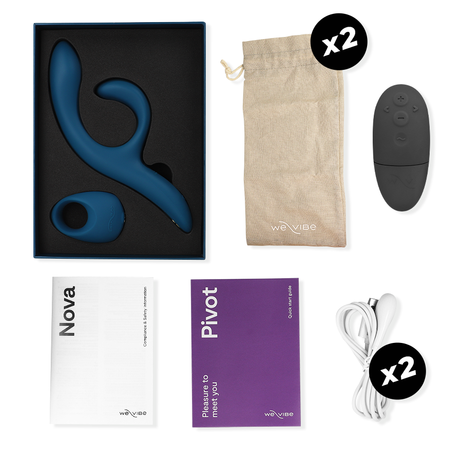 Kit Coppia We-Vibe Nova 2 + Pivot — Vibratore Rabbit e Anello
