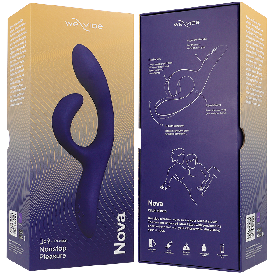 Vibratore Rabbit We-Vibe Nova 3 — Punto G e Clitoride, Blu Notte