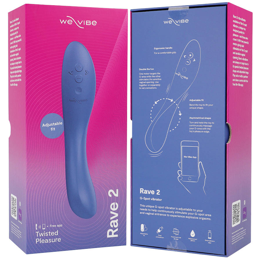 Vibratore Punto G We-Vibe Rave 2 — Silicone, Blu